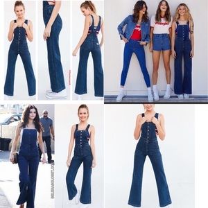 ISO UO HI BELLS WRANGLER BELL BOTTOMS OVERALLS SIZE MEDIUM